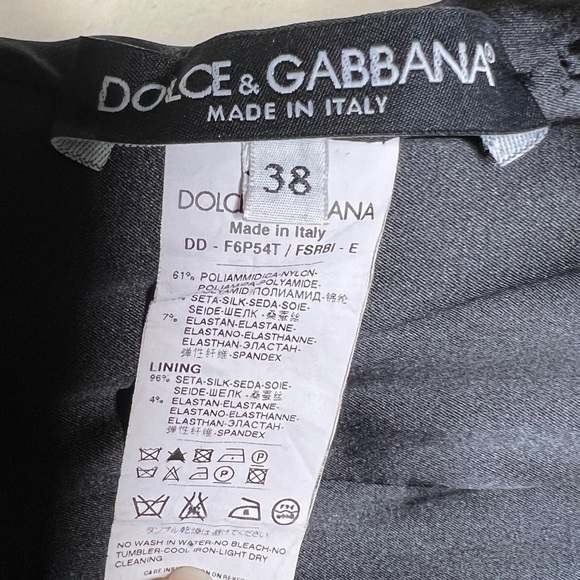 DOLCE & GABBANA Black & Red Floral Midi Dress - Sz US 2 / IT 38 - Picture 4 of 6